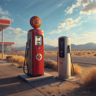 Coche de combustión y coche eléctrico