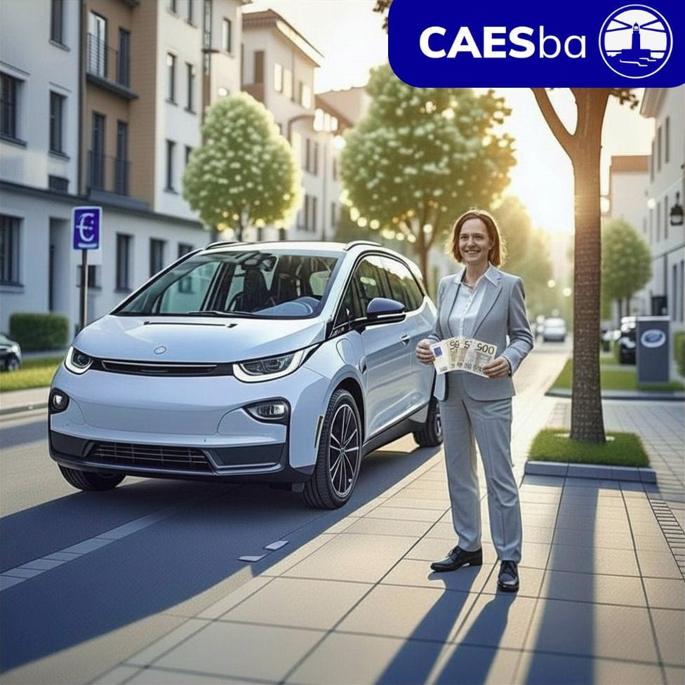 Sandra recibe 600EUR por su CAE por vehículo eléctrico